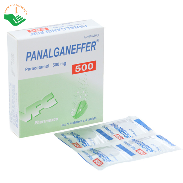 Viên sủi Panalganeffer 500 giảm đau, hạ sốt (4 vỉ x 4 viên)